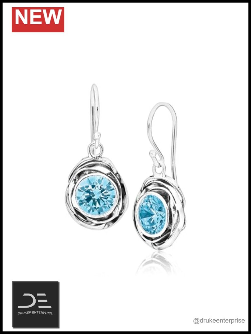 925 Sterling Silver Dangle Earrings for Women with Cubic Zirconia